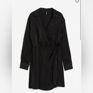 H&M SATIN WRAP SHIRT DRESS Size M Women’s